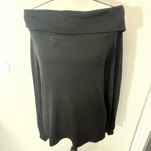Banana Republic Black Off the Shoulder Long Sleeved Sweater- Size L